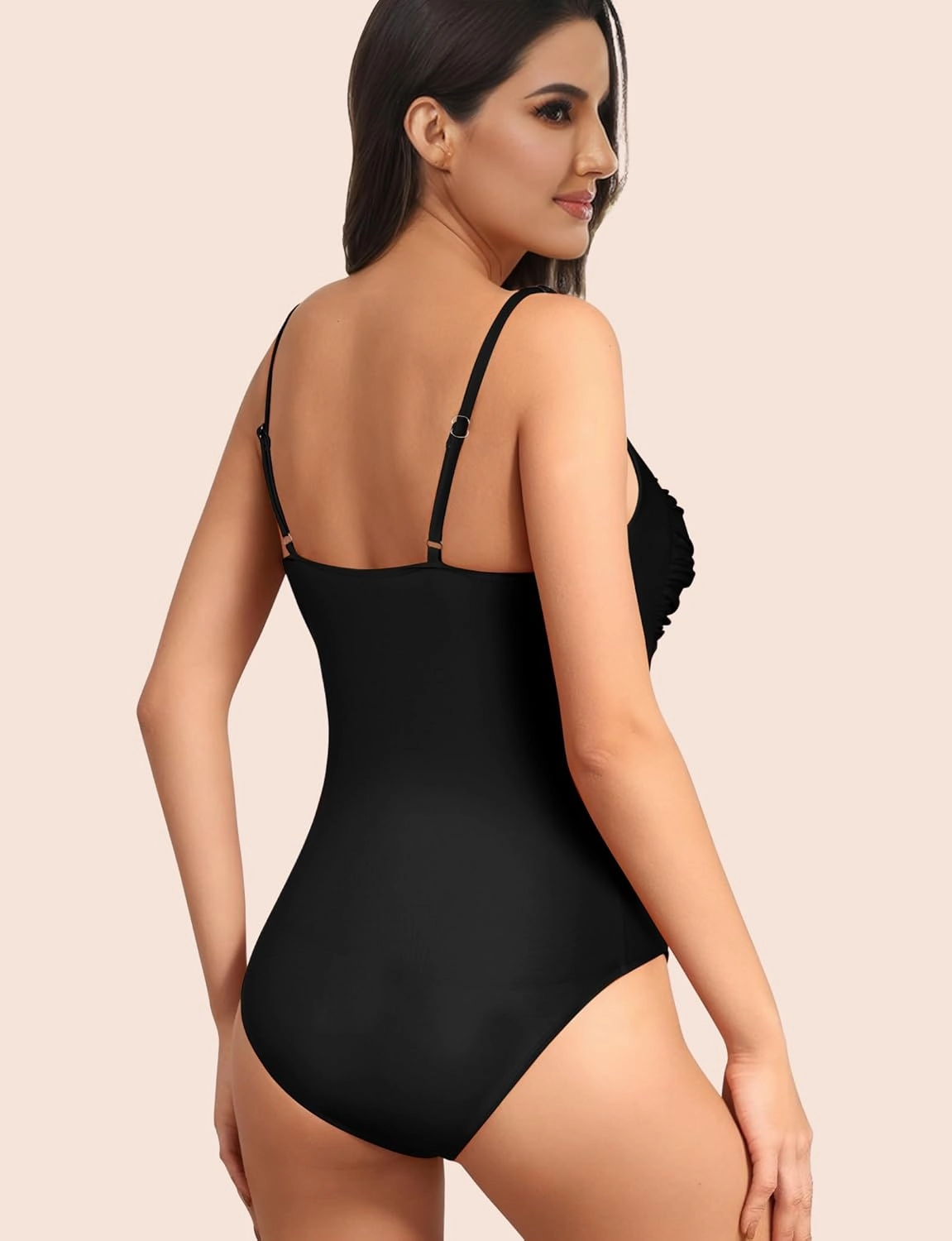 Women's One Piece Swimsuits Tummy Control Bathing Suits for Women Criss Cross Ruched Push Up Vintage Retro Swimwear