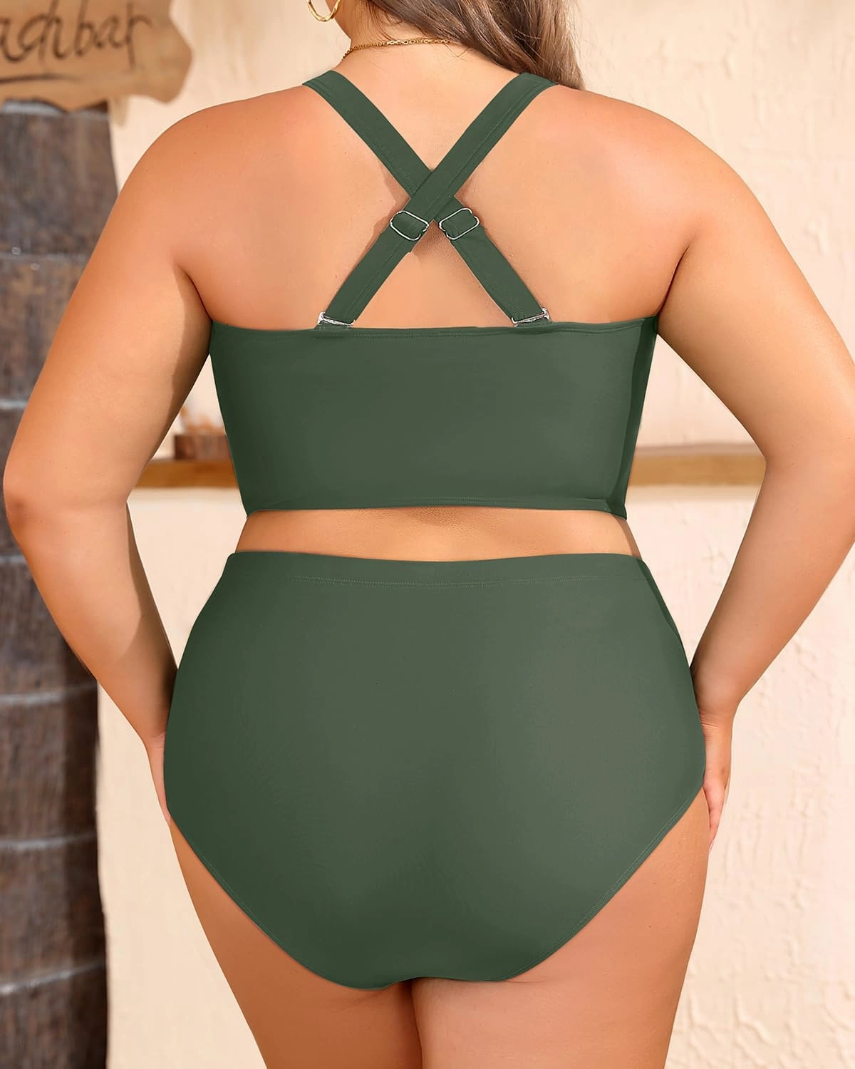Women's Plus Size Two Piece Swimsuits - High Waisted Bikini Tummy Control Bathing Suits 2025 Twist Knot Swimwear