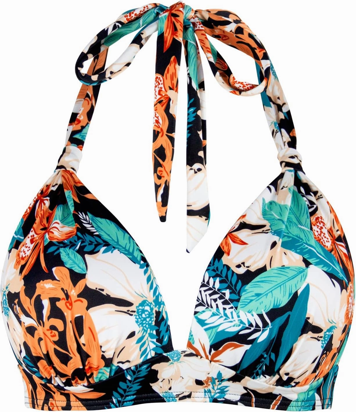 Women's Retro 50s Plaid Pattern Polka Dot Halter Molded Soft Pads Vintage Bikini Swimsuits Tops