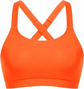 Women Sports Bra Swim Top - Swim Bra Bikini Tops Scoop Neck Bathing Suits Top Cross Strap 2025 Swimsuit Tops Only