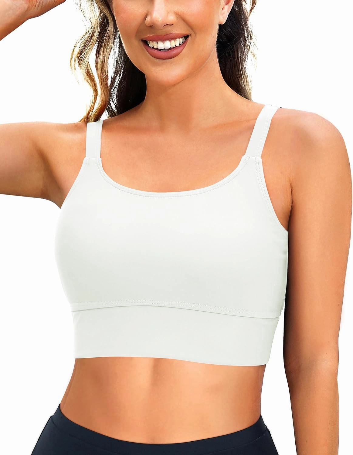 Women Sports Bra Swim Tops - Crop Bikini Top Supportive Bathing Suit Top Swimwear