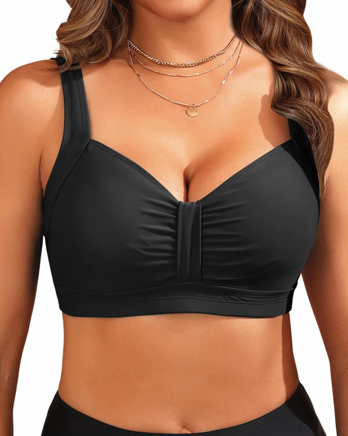 Women Underwire Bikini Top - Supportive Push Up Swim Top Only 2025 Retro Bathing Suit Tops