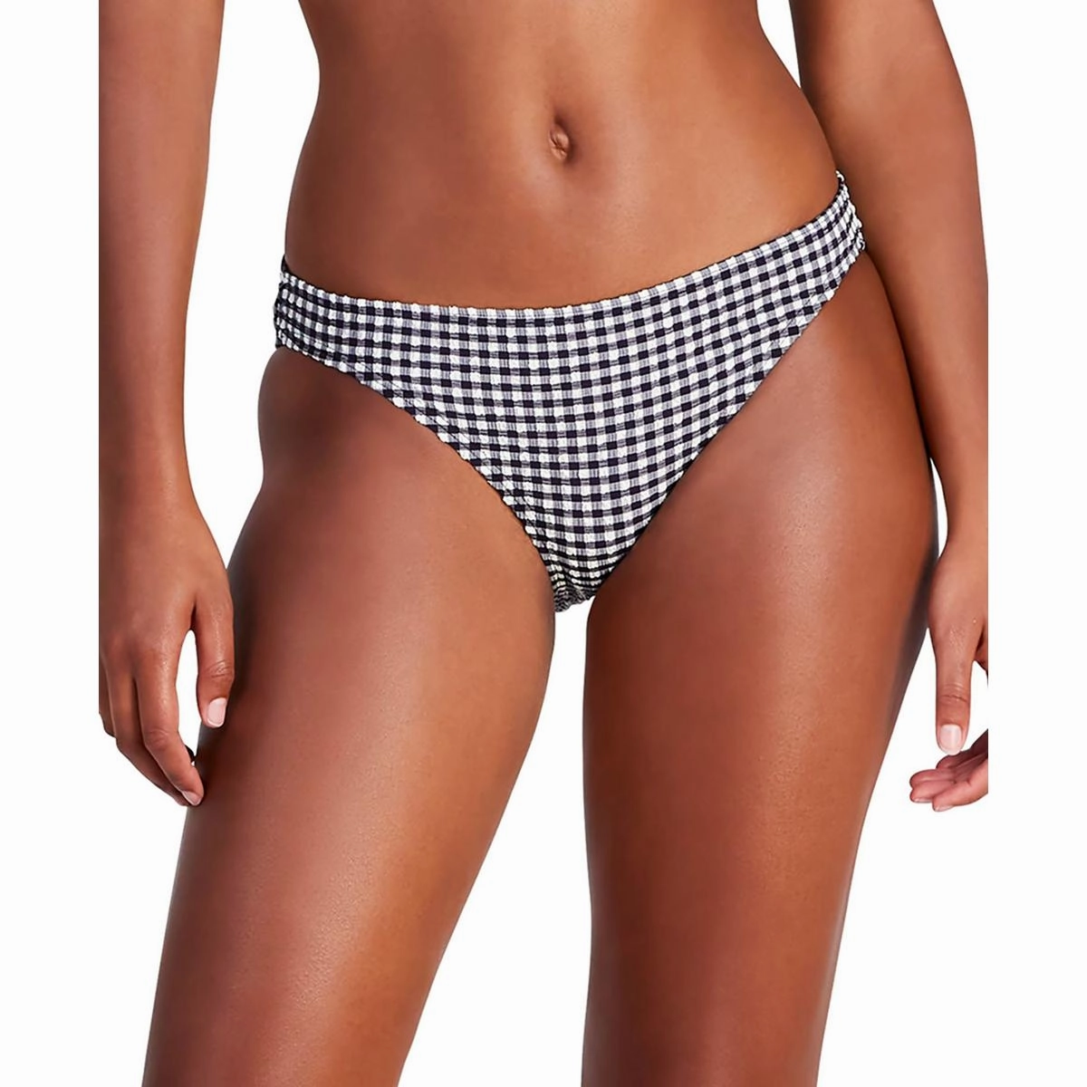 Womens Check Print Hipster Swim Bottom Separates