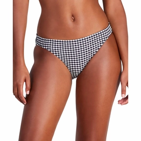 Womens Check Print Hipster Swim Bottom Separates