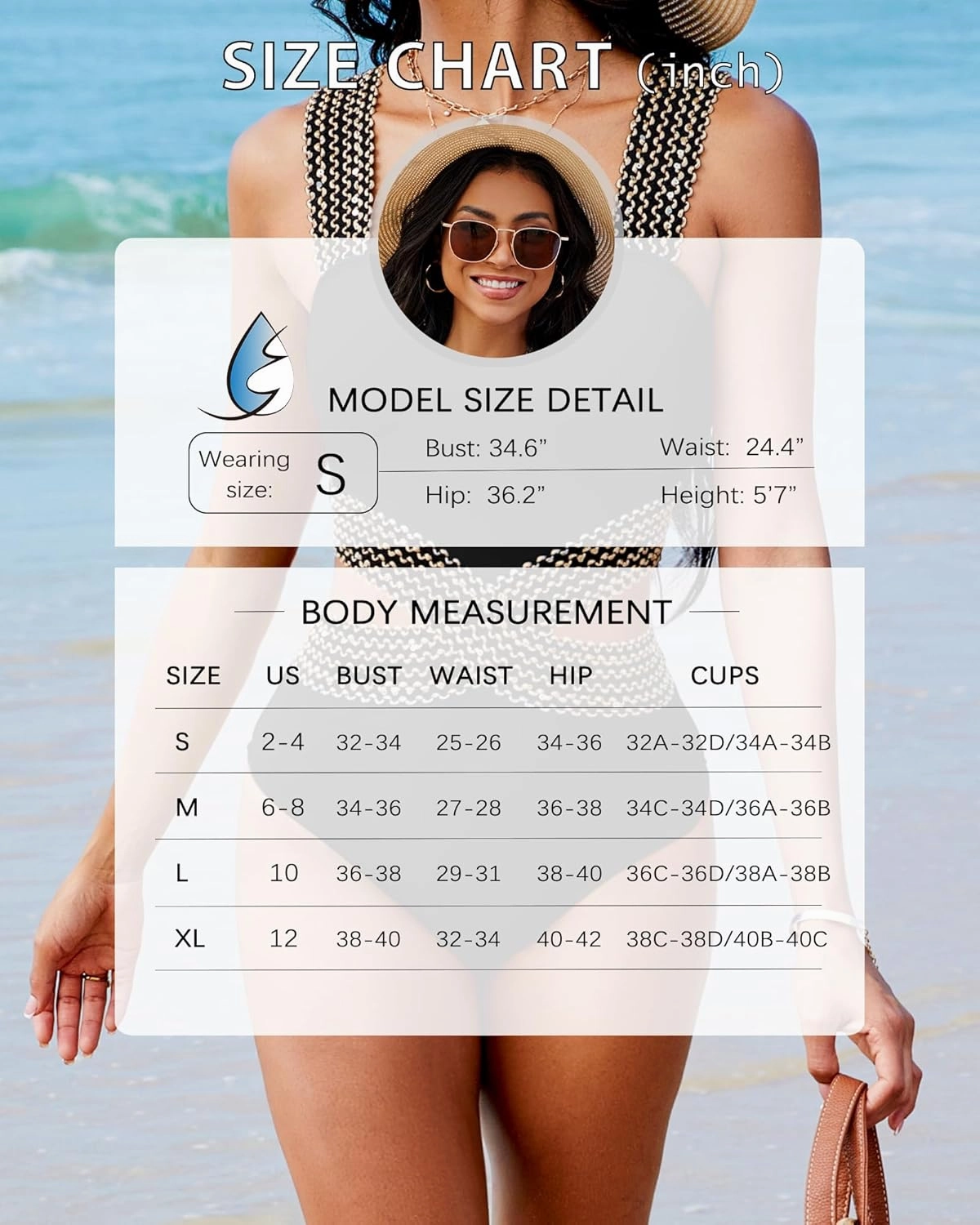 Womens One Piece Tummy Control Swimsuit Modest High Waisted Bathing Suit Color Block Bandeau Monokini Sexy Cutout