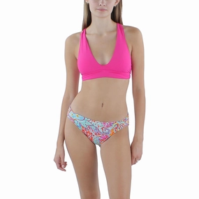 Womens Printed Hipster Swim Bottom Separates