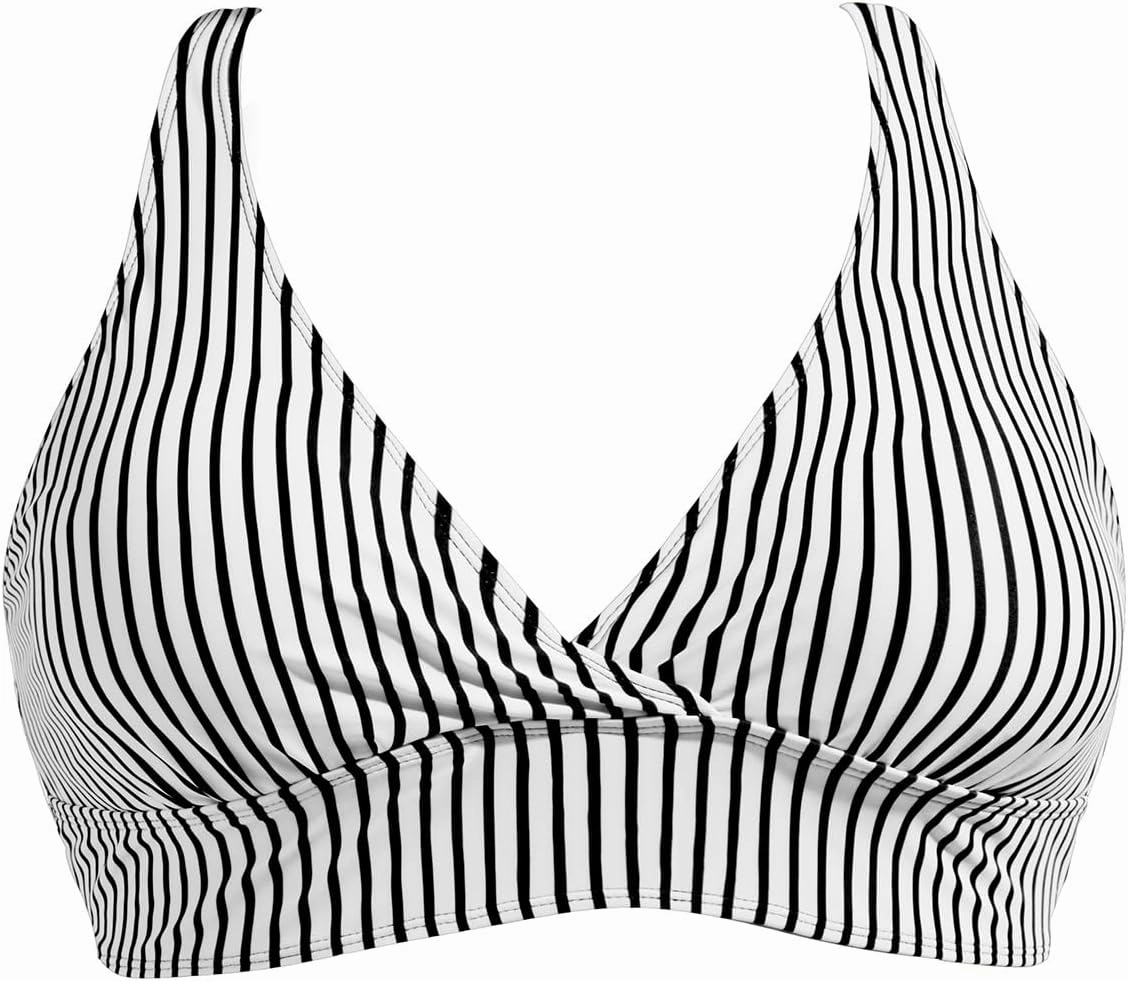 Yonique Women Plus Size Bikini Top Large Bust Swim Top Full Coverage Swimsuit Sport Bra Bathing Suit