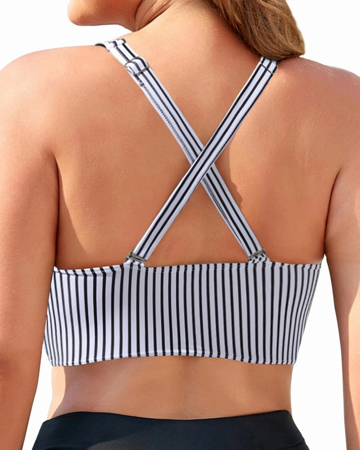 Yonique Women Plus Size Bikini Top Large Bust Swim Top Full Coverage Swimsuit Sport Bra Bathing Suit