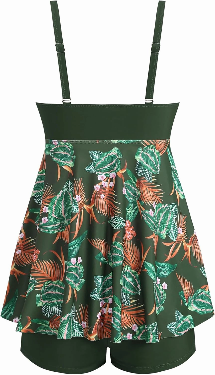 ZAFUL Tankini Swimsuits for Women Tummy Control Two Piece Modest Bathing Suits Floral Skirt Top with Boyshorts