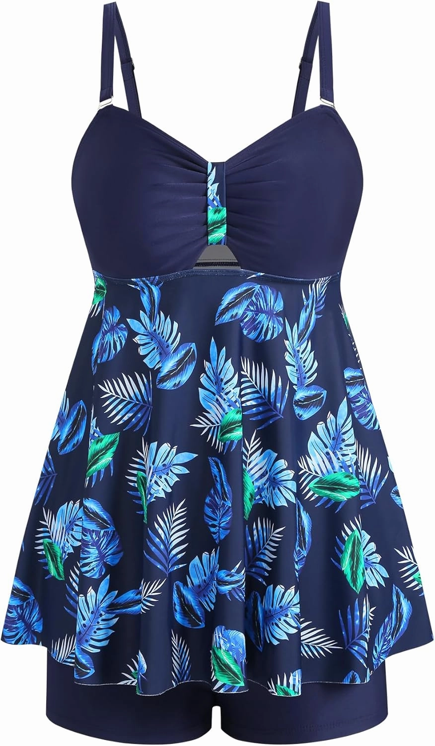 ZAFUL Tankini Swimsuits for Women Tummy Control Two Piece Modest Bathing Suits Floral Skirt Top with Boyshorts