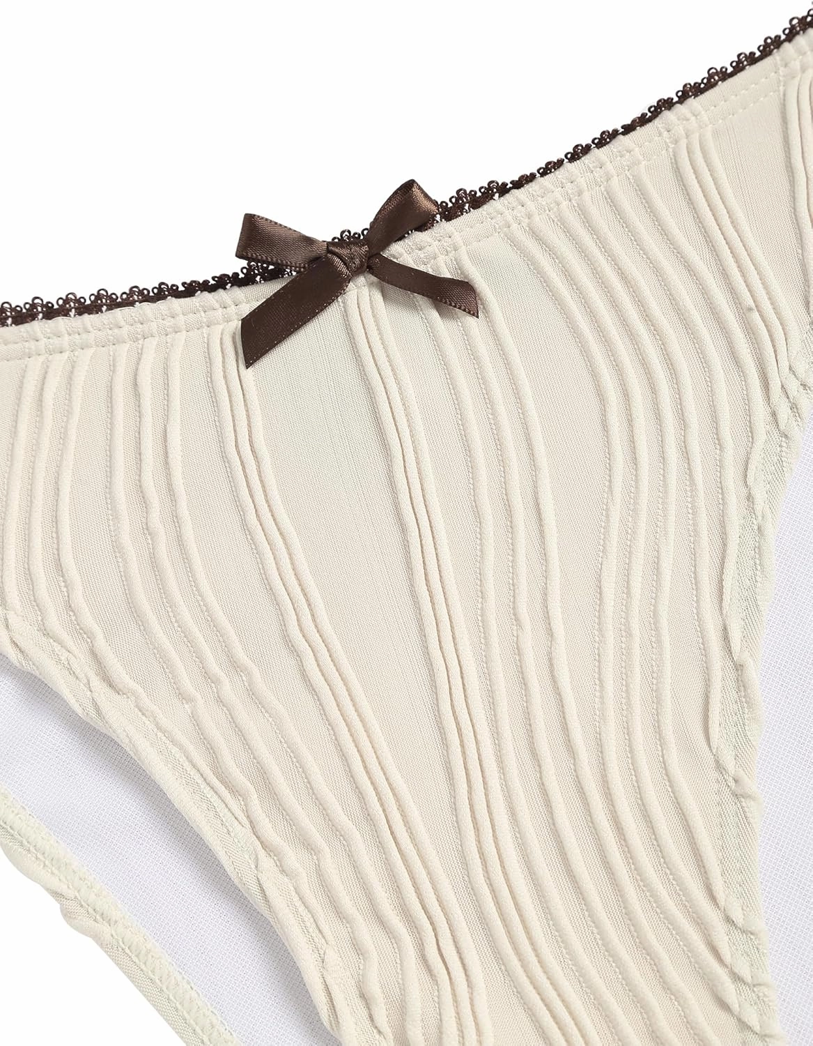 ZAFUL Women's V Neck Bikini Set High Waisted Swimsuits Lace Up Bow Decor Cheeky Two Piece Bathing Suit