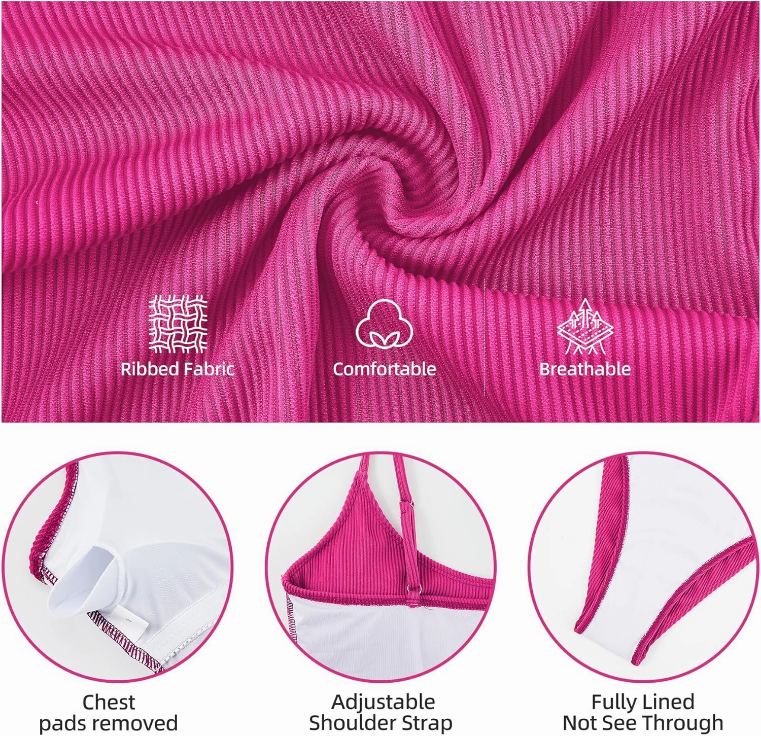 Zando One Piece Swimsuit Women Sexy Ribbed Swim Suits for Women 2025 Bathing Suit Open Back Swimsuits Slimming Women Swimwear