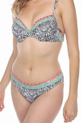 Zebra Twist Top In Multi